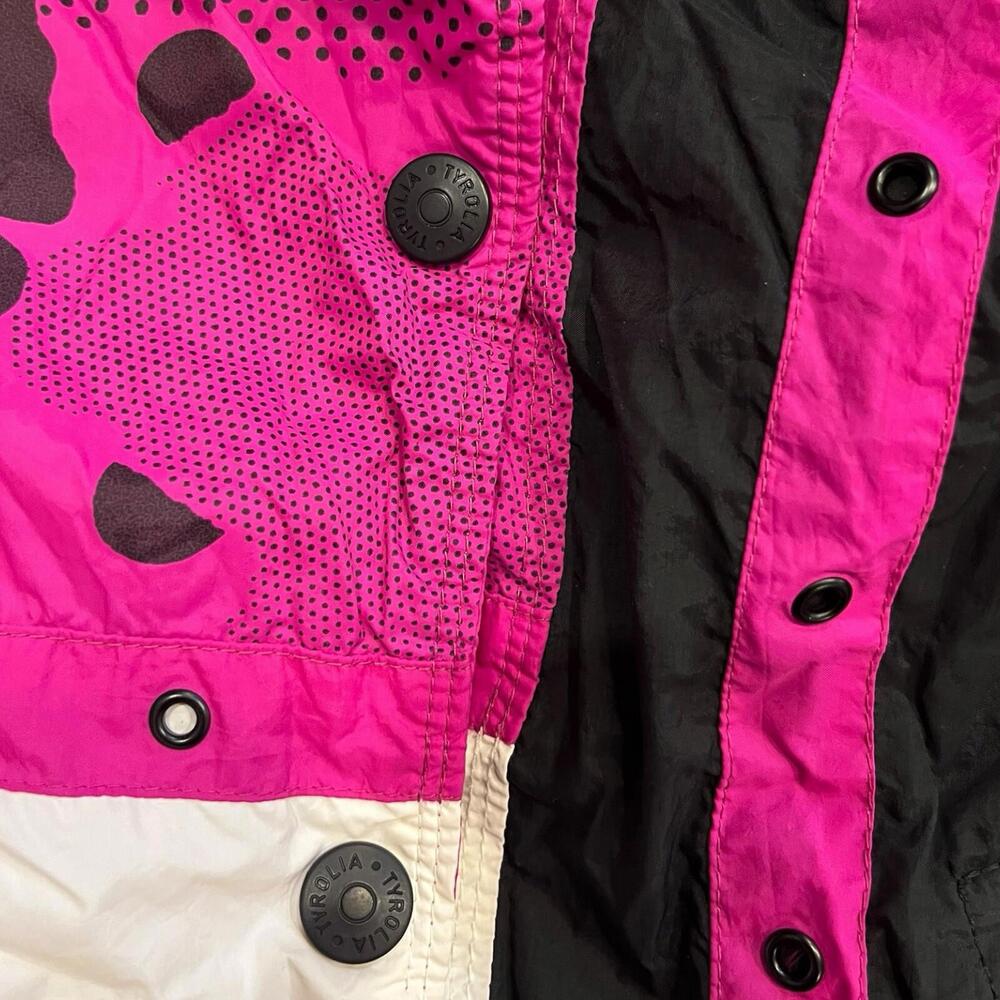 Vintage 80s 90s Women’s Tyrolia Pink Color Block Ski Jacket Coat Size 6 Retro - Picture 3 of 10